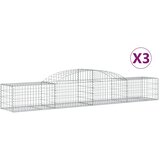  Lučne gabionske košare 3 kom 300x50x40/60 cm pocinčano željezo | shoptok.hr