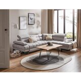 Welnova SEDEŽNA GARNITURA, tkanina srebrne barve | Shoptok.si