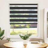vidaXL idaXL Zebra senčilo črna 105x100 cm tkanina širina 100,9 cm poliester | Shoptok.si