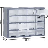 vidaXL Organizator s 16 predali 52x16x37 cm | Shoptok.si