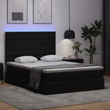 Krevet s prostorom za pohranu s LED-om Crna 140 x 200 cm | Eponuda.ba