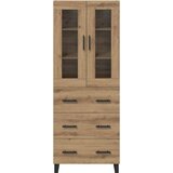 Highboard 2 kom. Umjetnički hrast 69,5 x 34 x 180 cm | shoptok.hr
