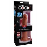 KING COCK PLUS dildo triple density brown 8 Cene