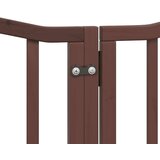 vidaXL Ograda za pse z vrati zložljiva 15 panelov rjava 750 cm les | Shoptok.si