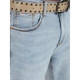 DStreet Spodenki męskie jeansowe niebieskie z paskiem | Shoptok.si