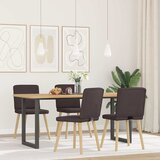  Blagovaonske stolice od tkanine 4 kom tamnosmeđe | shoptok.hr