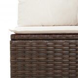  Vrtna garnitura - 9-dijelni set vrtnih sofa s jastucima smeđa poli ratan | shoptok.hr