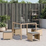  Vrtni taburei s jastucima 4 kom 41x41x36 cm od poliratana | shoptok.hr