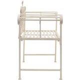  Vrtna klupa 132 cm metalna antikna bijela | Eponuda.com
