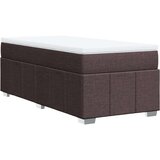 vidaXL Box spring postelja z vzmetnico temno rjava 100x200 cm blago, (21307181) | Shoptok.si