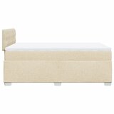  Krevet s oprugama i madracem krem 120 x 200 cm od tkanine | shoptok.hr