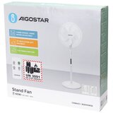 Aigostar Stojeći ventilator 60W/230V, beli, sa daljinskim upravljačem | Eponuda.com