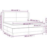 Krevet box spring s madracem cappuccino 200x200cm umjetna koža | shoptok.hr