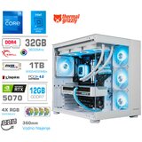 MEGA Računalnik MT S5 i7-12700KF/RTX5070/32GB/1TB/750W/Brez OS/bela RGB + Estetski napajalni kabli [Svetlo modra / Bela], (5000357936) Cene