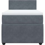  Box spring krevet s madracem tamnosivi 90x200 cm baršunasti | shoptok.hr