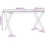  Noge za stolić za kavu s X-oblikom 80x40x43 cm čelik | shoptok.hr