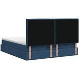  Krevet od pjene s madracem i LED-om Plava 140 x 200 cm Tkanina - Plava 140 x 200 cm Dizajn linija | shoptok.hr