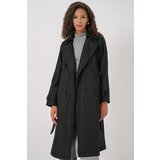 Bigdart 5918 Double Breasted Collar Trench Coat - Black cene