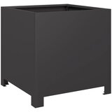 Maison Chic Vrtno korito - Greda - Cvetlični Lonec črna 40x40x40 cm jeklo, (21789853) | Shoptok.si