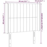  Vzglavje z ušesi temno rjavo 83x16x118/128 cm blago, (20953539) | Shoptok.si