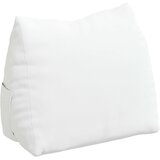vidaXL Poglavni vzglavnik Bela 45 x 20 x 35 cm blago | Shoptok.si