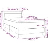 vidaXL Box spring krevet s madracem tamnoplavi 100x200 cm baršunasti | shoptok.hr