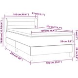 vidaXL Box spring postelja z vzmetnico temno modra 100x200 cm žamet | Shoptok.si