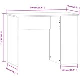  Radni stol boja smeđeg hrasta 100x55x75 cm konstruirano drvo | Eponuda.ba