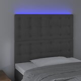  LED uzglavlje tamnosivo 90x5x118/128 cm baršunasto | Eponuda.com
