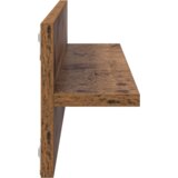 vidaXL Stenske police s polico 2 pcs Staro les 80 x 11.5 x 18 cm | Shoptok.si