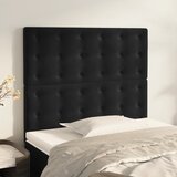  Uzglavlje Crno 80x5x118/128 cm Baršunasto | Eponuda.com