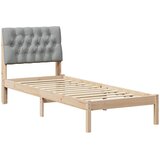  Krevetni okvir s tapiciranim uzglavljem Smeđa 75 x 190 cm | shoptok.hr
