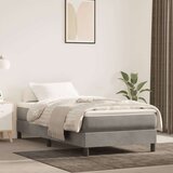 Box spring postelja z vzmetnico svetlo siva 100x200 cm žamet, (20724472) Cene