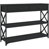 Maison Chic konzolna miza - miza ob steni črna 100x28x75 cm inženirski les, (21785993) Cene
