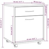  Pomični ormarić boja hrasta 45 x 38 x 54 cm konstruirano drvo | shoptok.hr