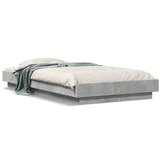  Okvir kreveta s LED svjetlima boja betona 90 x 200 cm drveni | shoptok.hr