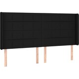 vidaXL Vzglavje z ušesi črno 163x16x118/128 cm blago, (20794542) Cene