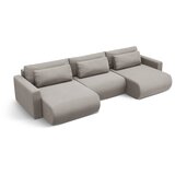 Cosmopolitan Design Svijetlo siva baršunasti sklopiva/s prostorom za odlaganje kutna garnitura (u obliku slova "U") Belfast – | shoptok.hr