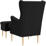  Fotelja s footstoolom 2 kom. Crna Bouclé | shoptok.hr