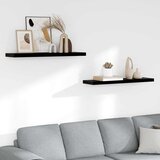  Plutajuće zidne police 2 kom sjajne crne 90 x 23,5 x 3,8 cm MDF | shoptok.hr