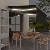  Ročno zložljiva tenda s senčilom in LED 4,5x3 m antracitna - - antracit siva - 33.26 - 4.5 x 3 m - 2025- Cene