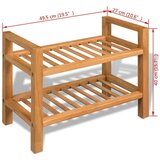  Za cipele s 2 police 50x27x40 cm od masivne hrastovine | shoptok.hr