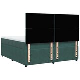 vidaXL Krevet s oprugama i madracem tamnozeleni 200x200 cm baršunasti | shoptok.hr