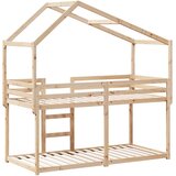 Krevet na kat s krovom 90 x 200 cm od masivne borovine | shoptok.hr