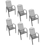  Set vrtnih stolica (6 Kom., Mogu se slagati jedni na druge, Tamno siva) Cijene
