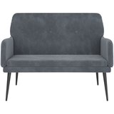  Klupa tamnosiva 108 x 79 x 79 cm baršunasta | Eponuda.com