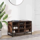 vidaXL Klupa za cipele smeđi hrast Konstruirano drvo i metal | shoptok.hr