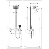 Hansgrohe tuš set s termostatsko armaturo Pulsify SHP 260 2j Eco, krom (24241000) | Shoptok.si