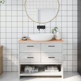 vidaXL Kopalniški pult 100x40x2 cm neobdelan trden les Cene