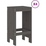 vidaXL 5-dijelni vrtni barski set sivi od masivne borovine | shoptok.hr